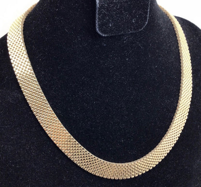Vintage Nanasi 1/20 12K Gold Filled Mesh Collar Necklace