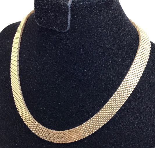Vintage Nanasi 1/20 12K Gold Filled Mesh Collar Necklace