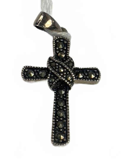 Sterling Sterling Silver Marcasite Cross Pendant