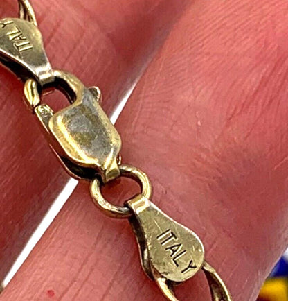 Vintage Millefiori Venetian Murano Moretti Necklace Gold Over Sterling Italy 20"