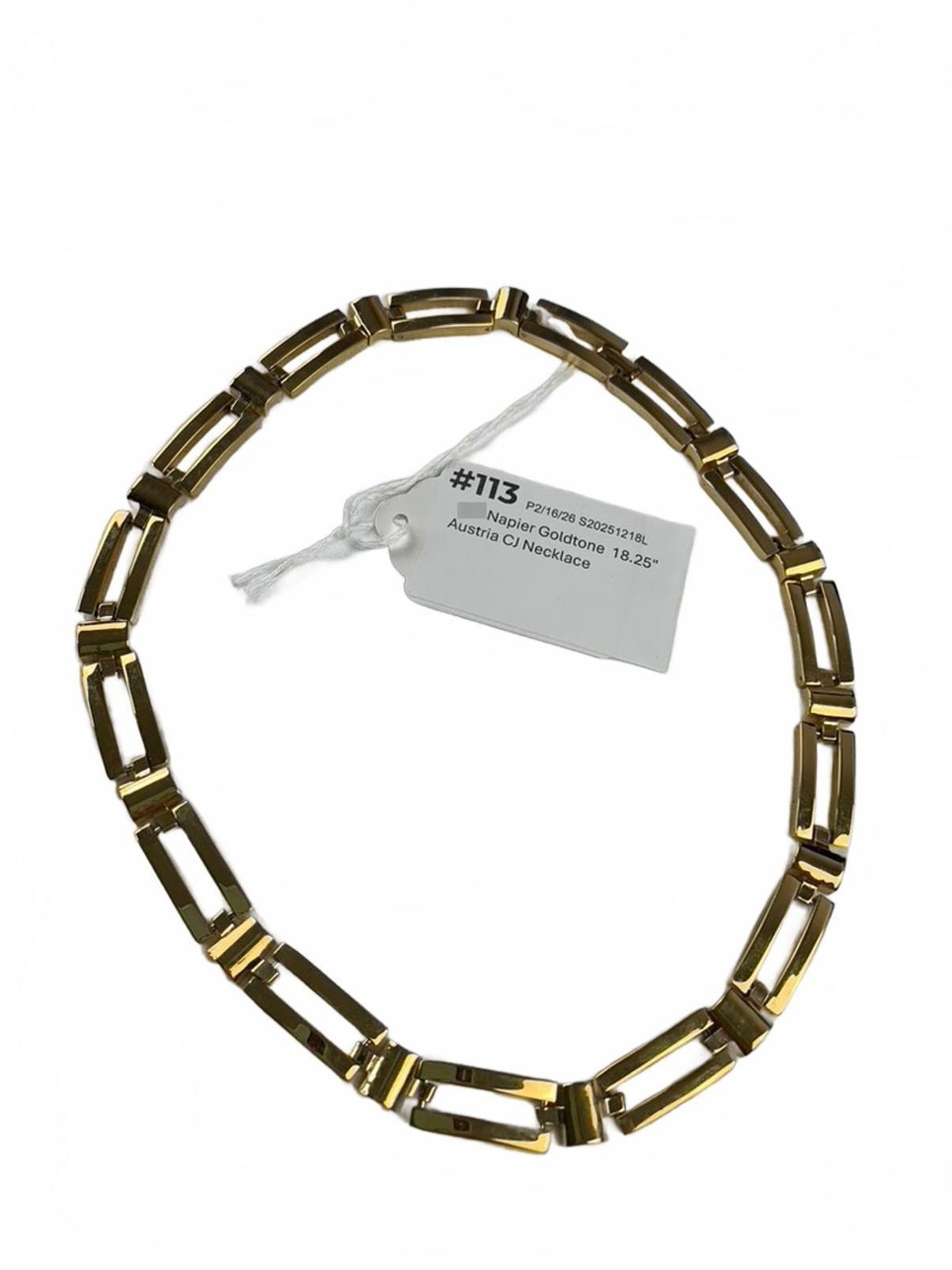 Napier Austria Goldtone Open Link Necklace
