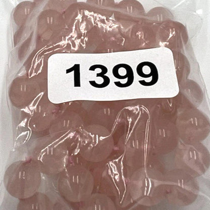 Vintage Chinese Export Rose Quartz Hand Knotted 10mm Beaded 30” Necklace