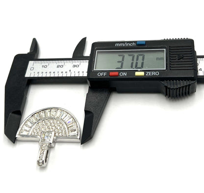 Art Deco Style Vintage Christian Dior Rhinestone Silver Tone 1990s Pendant Rare