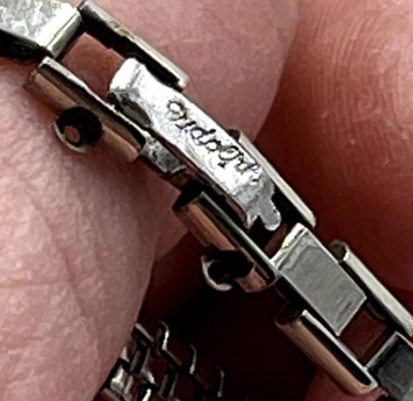 Hamiliton R.G.P. 10K Gold Mechanical Wind Silver Tone Women's Watch Runs 6.25"