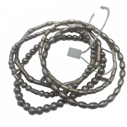 Italy Sterling Silver 31g Beaded 6.25" 5x Spring Stretch TW Bracelets
