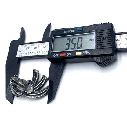 MCM Art Deco Rhinestone Teardrop Clip On Sterling Silver Earrings Patent Pending