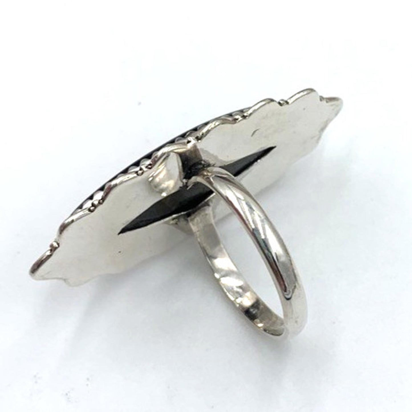 New Old Stock Vintage Native American Large Labradorite Sterling Silver Ring