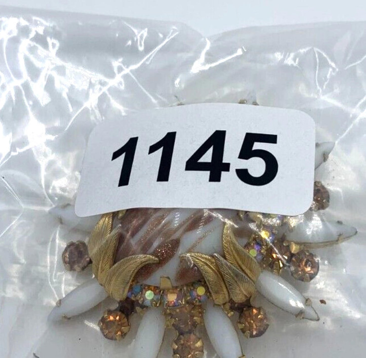 Verified Juliana Book Piece Brooch Pendant Copper Fluss Venus Flame Milk Glass