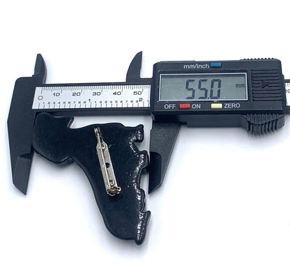 Vintage Daschund Hound Black Lucite Dog Brooch/Pin Mid century Rare