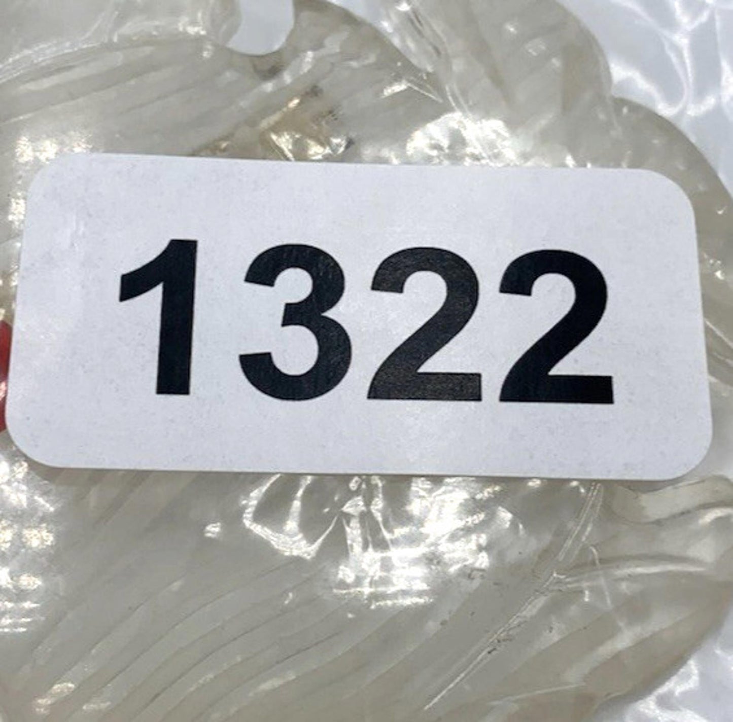 Vintage New Old Stock Clear Reversed Hand Carved Lucite Fish Brooch/Pin Red Eye