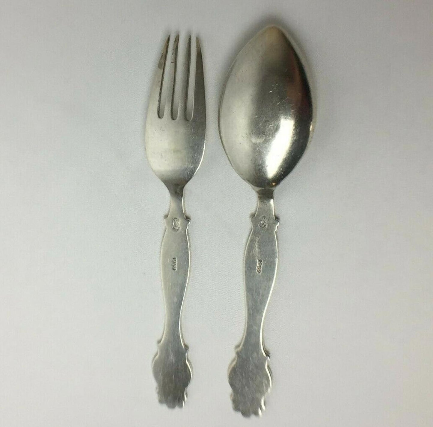 Vintage 59gr Sterling Silver 925 Spoon & Fork Pendulum Clock 1959 OOAK 6" Mexico