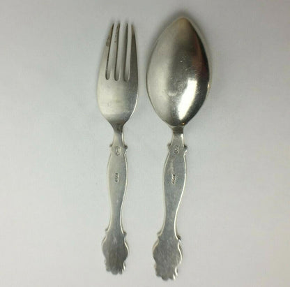 Vintage 59gr Sterling Silver 925 Spoon & Fork Pendulum Clock 1959 OOAK 6" Mexico