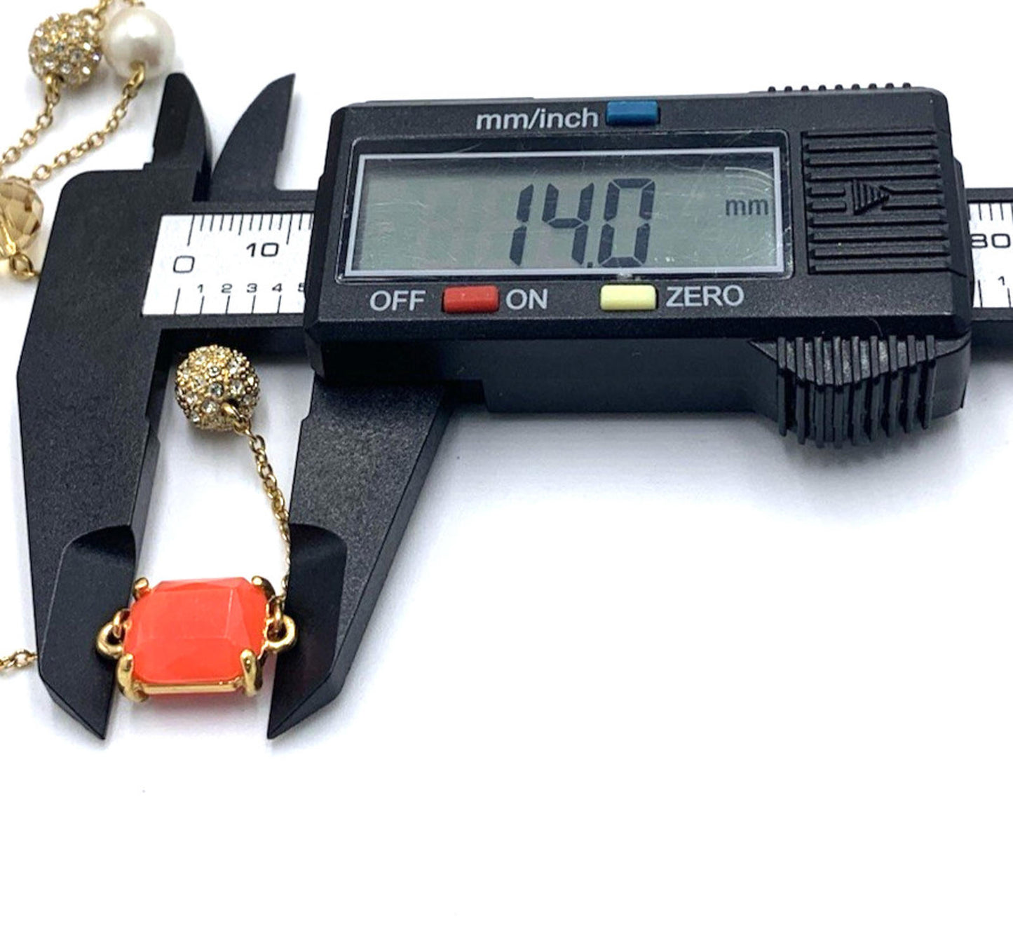 Kate Spade Bijoux Scatter Necklace Gold Tone Faceted Pink Rhinestone Faux Pearl