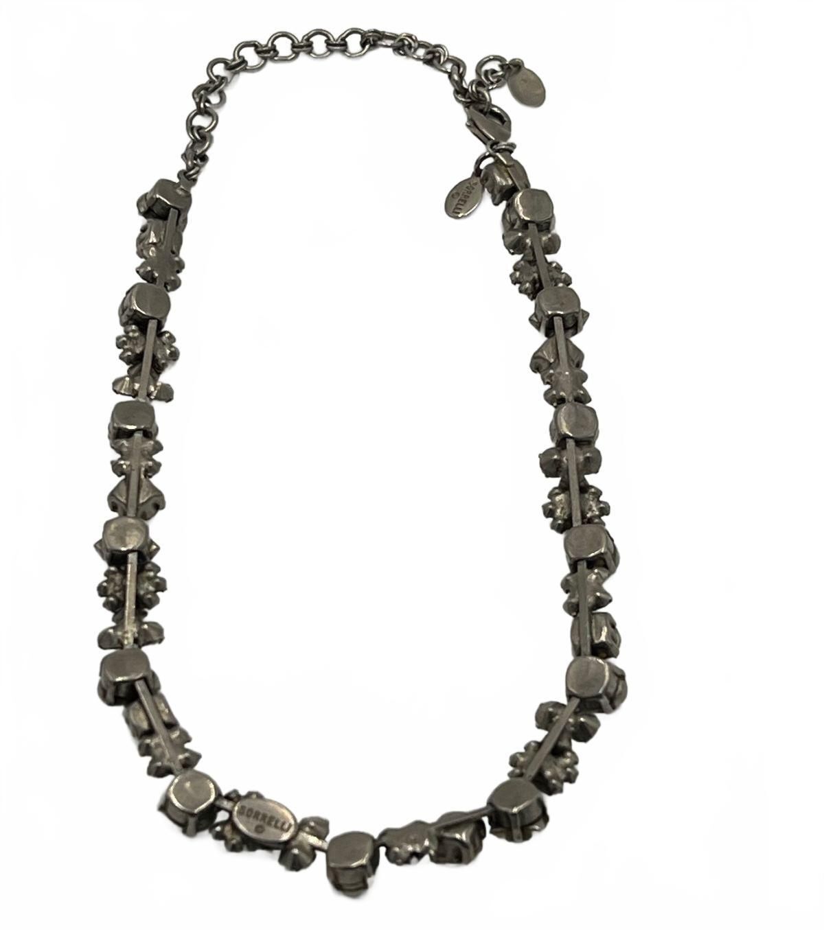Sorrelli White Swarovski Crystal Aurora Borealis Necklace